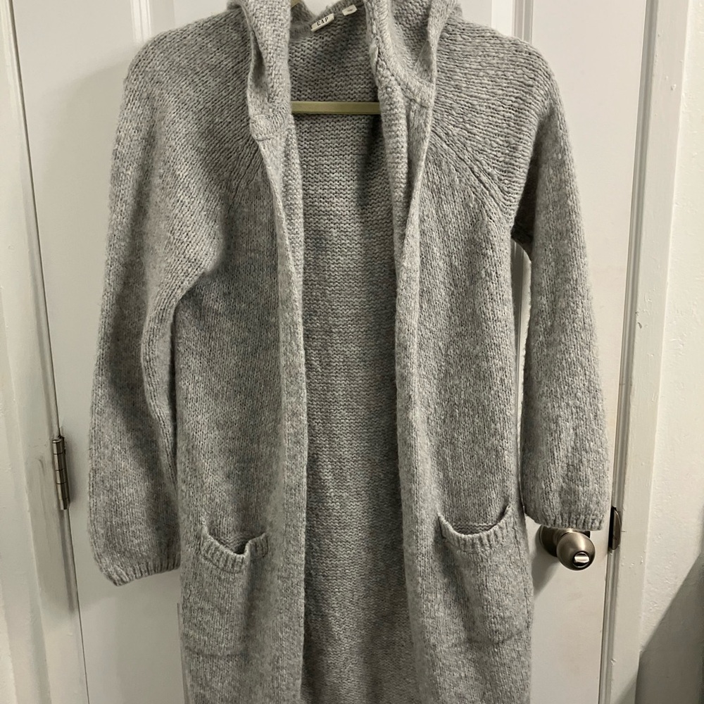 GAP Light Gray Hooded Cardigan